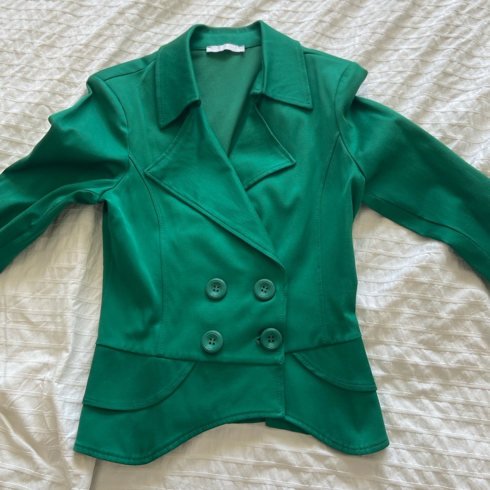 Made in Italy Green Double-Breasted Women's Jacket